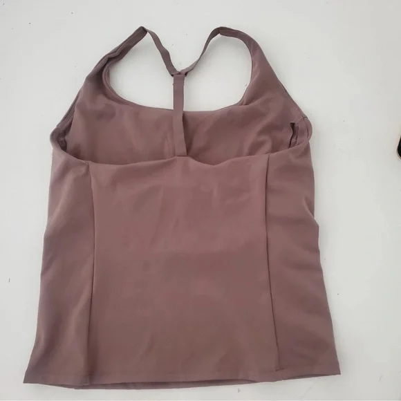 Oner Timeless Square Neck Mid Tank Top Cool Brown Medium Euc Built In Bra Square - Picture 4 of 8